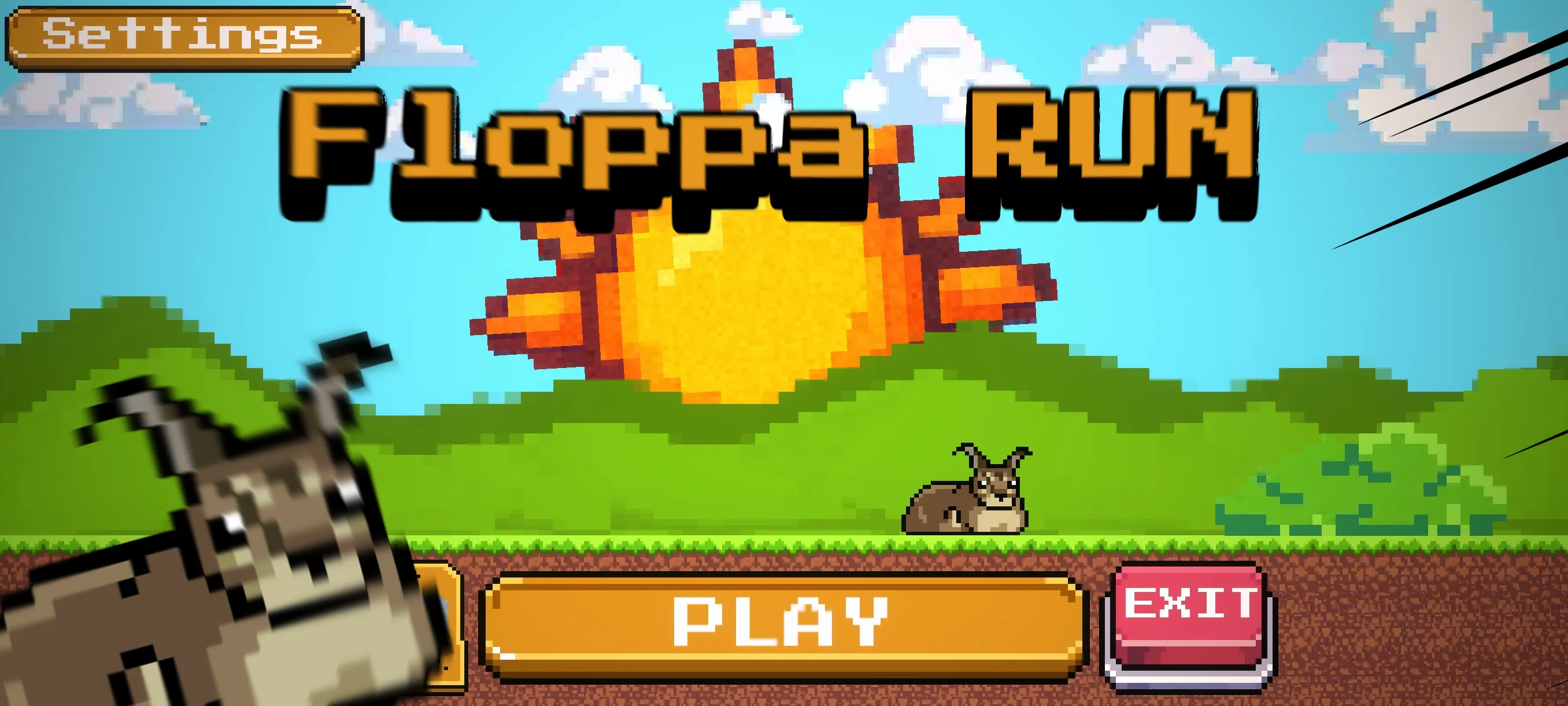 Главное меню Floppa RUN